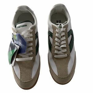 NWT Tretorn White And Green Suede Sneakers Shoes Sporty Active Scandinavian Sz 8